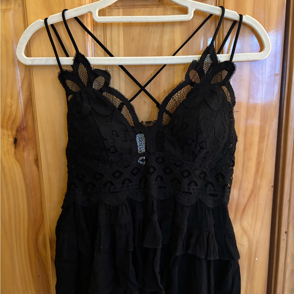 Zenana Black Lace Strappy Top